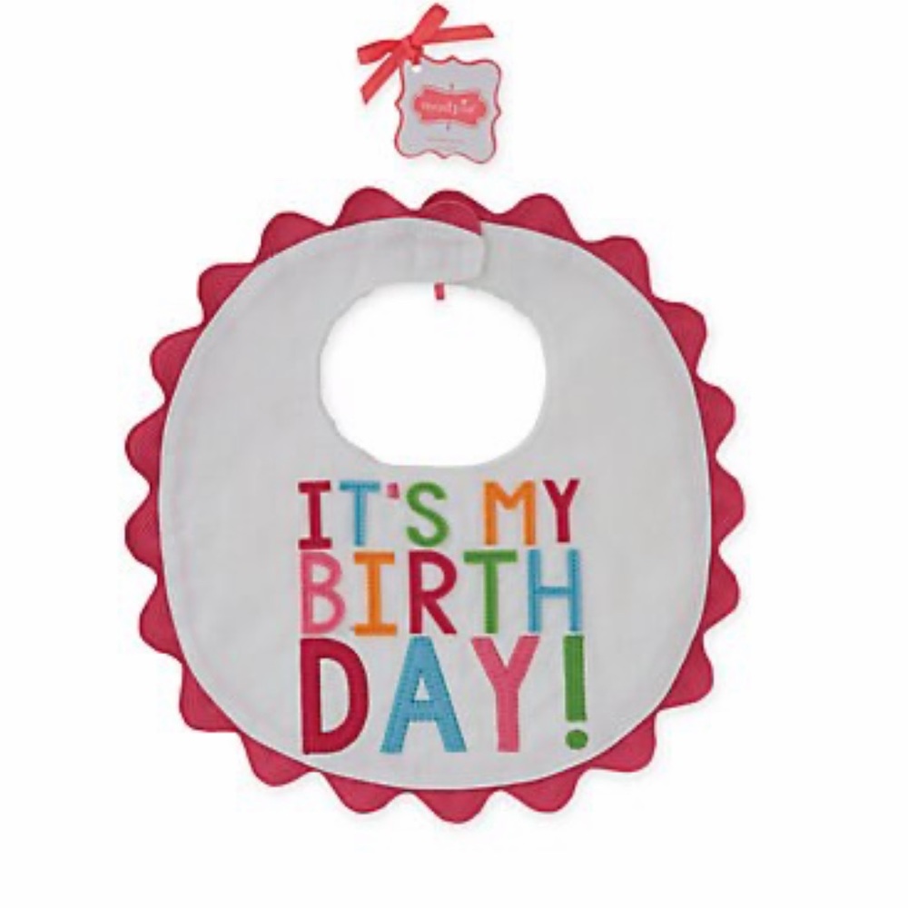MudPid... Happy Birthday (BNWT) Bib! 🥳